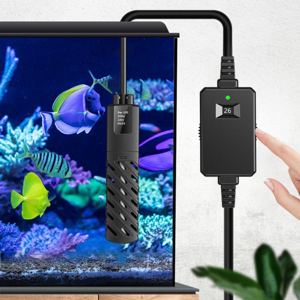 Low Water Level Aquarium Submersible Heater Quartz Glass Aquarium Thermostat  Aquatic Aquariums