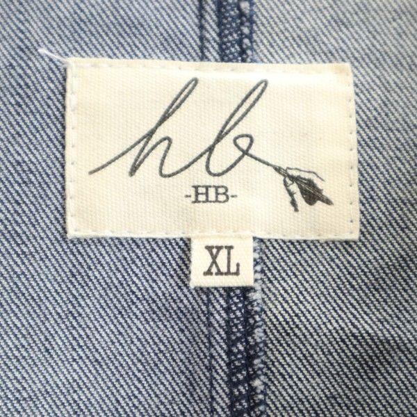 Brand new HB Big Hood Silky Denim Mod coat XL Long coat Denim jacket Men's Used