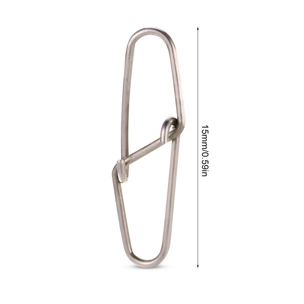 100pcs Heavy Duty Dual Lock Fishing Safety Snaps Line Terminal Tackle Accessory