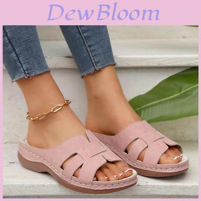 Wish Summer Womens Open Toe Slip On Sandals With Thick Sole For Beach And Casual Wear