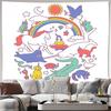 Whimsical Animal Tapestry Wall Hanging Cute Forest Creatures Decor Fantasy Nature Backdrop Bedroom Aesthetic Cozy Room Vibes Art