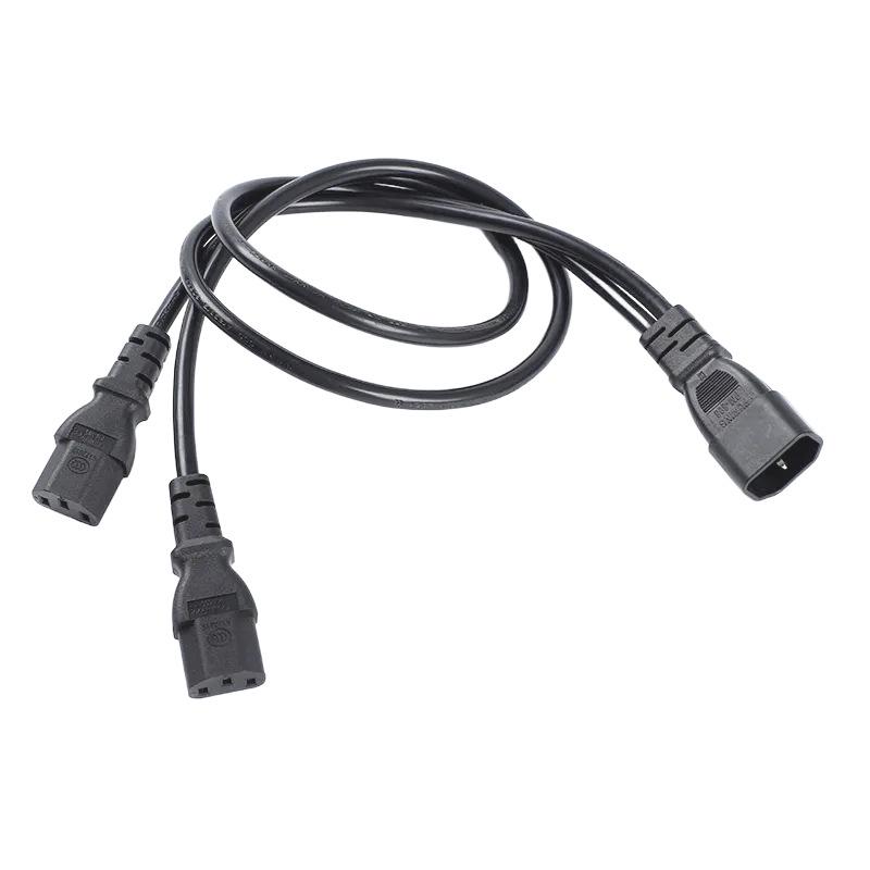 Certified C14 to Dual C13 Power Splitter Cable for Servers 3*0.75mm²C13-C14