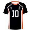 T-shirt Manches Courtes Haikyuu d'Été pour Homme Vêtements d'Entraînement d'Équipe de Volleyball pour Femme Décontracté Imprimé Vêtements Parent Adulte Manches Courtes