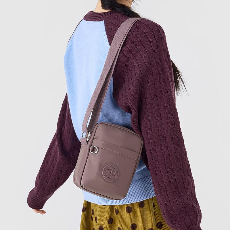 Borsa a Tracolla da Donna Multi-Scomparto in Nylon Idrorepellente Borsa a Spalla per Telefono Cellulare