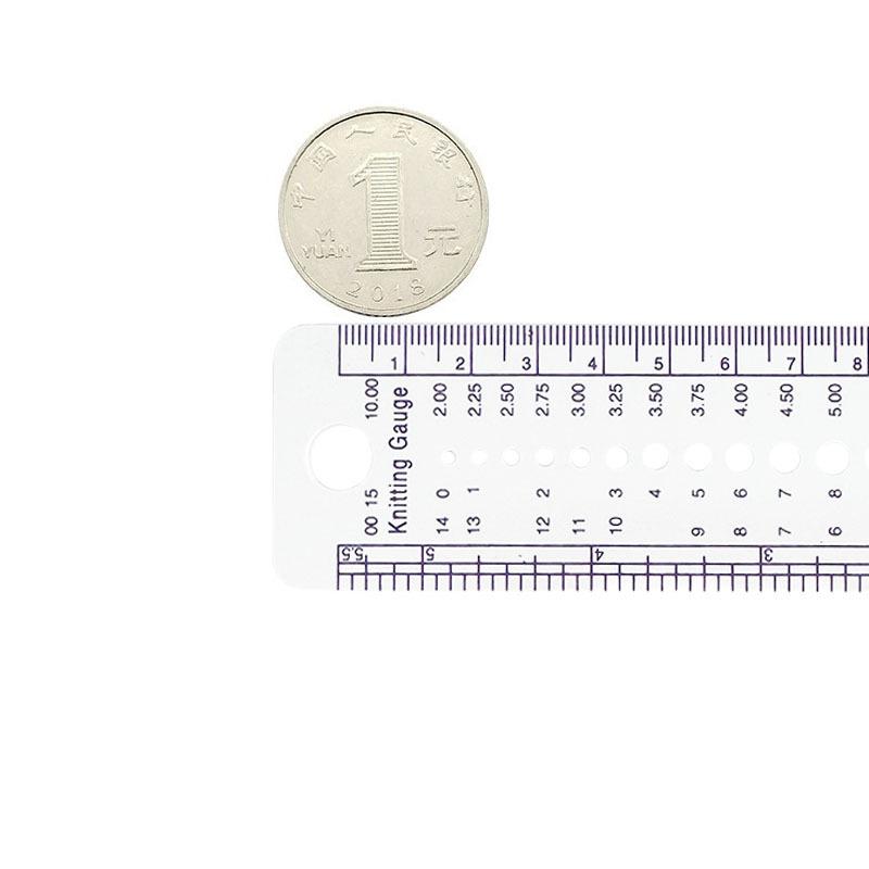 Knitting tools ruler needle gauge knitting sweater auxiliary small tools sweater needle ruler plastic