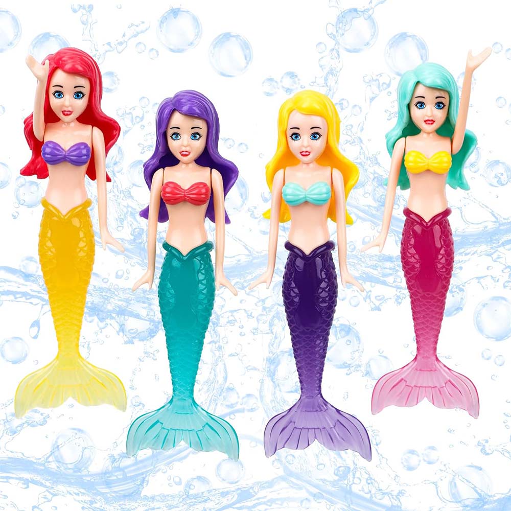 

4pcs Mermaid Water Toys Glow in the Dark For Children s Gifts