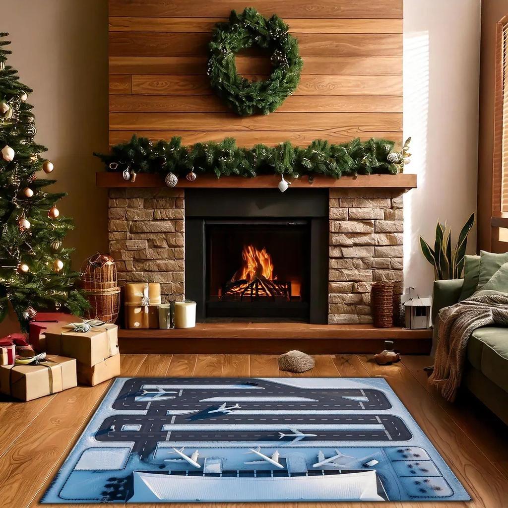 Airport Runway Large Carpet Rug for Home Living Room Bedroom Sofa Doormat Decor Kids Play Area Rug Carpet Non-slip Floor Mat