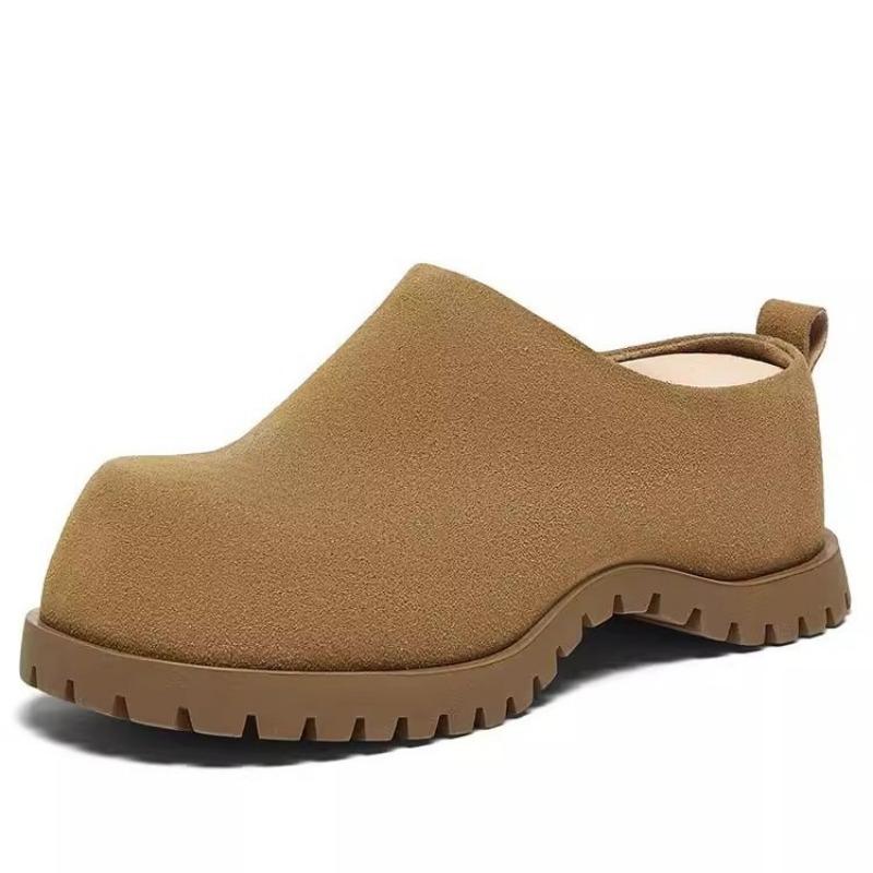 

Retro casual one-pedal bag head slippers women wear new big head half drag heightened thick bottom 40
