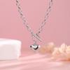 Gu Mao Ning Cold Style Peach Heart OT Buckle Necklace for Women - Korean Hip Hop Long Sweater Chain