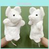 Weiß-Graue Maus Gelbe Katze Handpuppe für interaktives Lernen und Puppenspielvorführungen