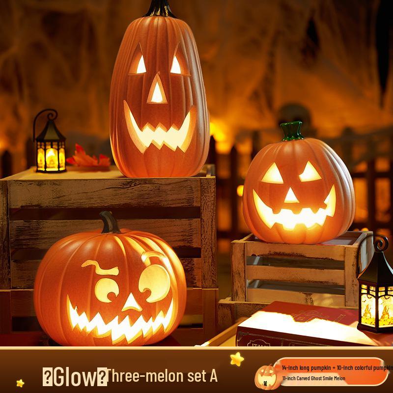 Large Luminous Pumpkin Lantern for Halloween Outdoor Theme Decorations