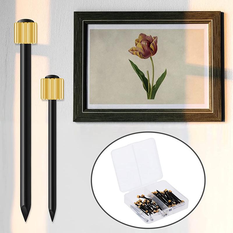 20PC Brass Head Nails Wall Decorative Nail For Hanging Pictures Frame Kit Hardware Tool Photo Hook Hangers