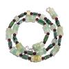 Natural Green Aventurine Garnet Gemstone Smooth Beads Necklace 17" UB-4940 UB-4940