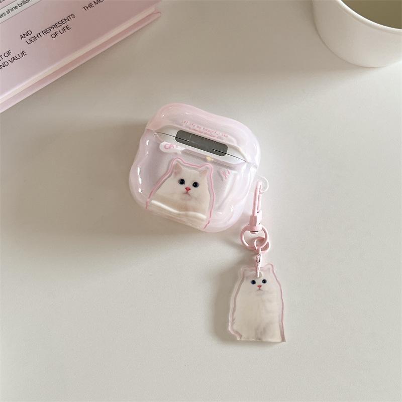 Cute cat and dog suitable for AirPods4 Apple Bluetooth wireless earphone case 2/3 generation pro2 protective case female