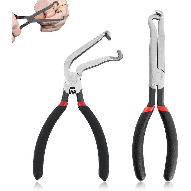 Premium Electrical Disconnect Pliers Set, 8" 60-Degree Electrical Disconnect Pliers For Automotive Connectors & Sensors, Electrical Connector Plier,