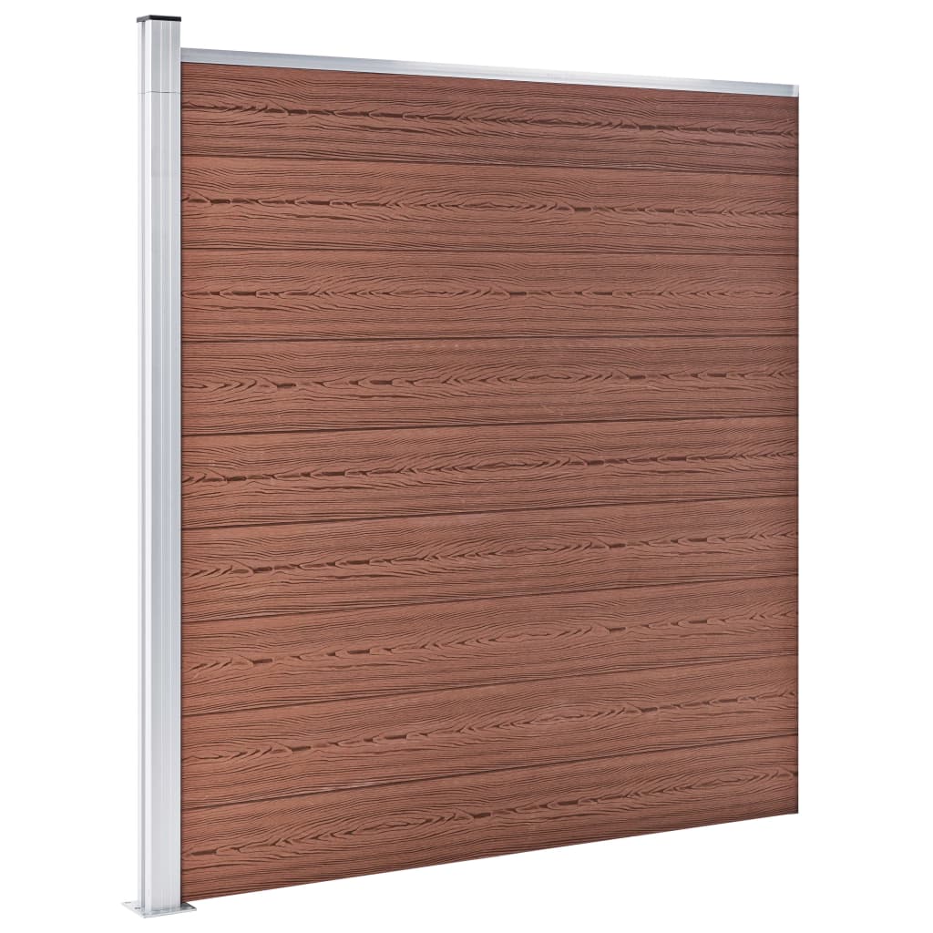 WPC Garden Fence 526 x 186 cm Brown