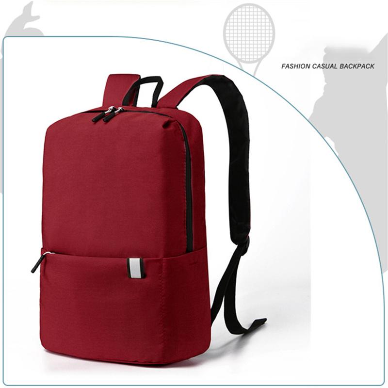 Portable Colorful Backpack Casual Simple Fashion Student Schoolbag Outdoor Night Reflection Travel Sport Bag