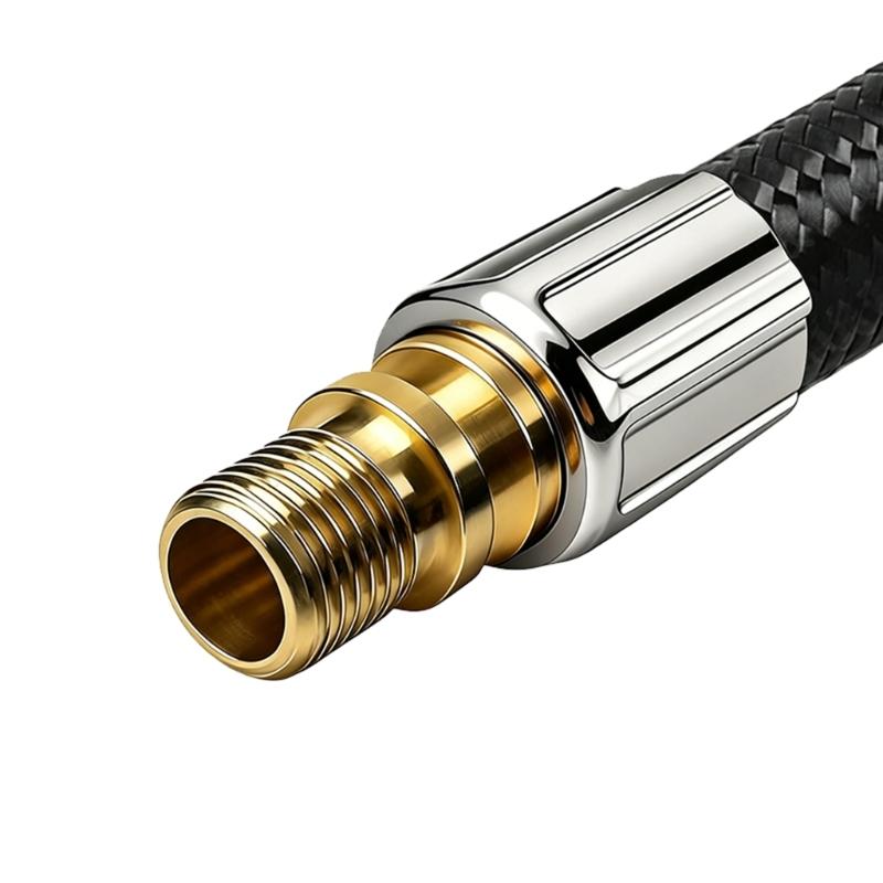 Car Tire Inflatable Pump Extension Tube Adapter Air Inflator Hose Twist Tyre Air Connection Locking Air Chuck