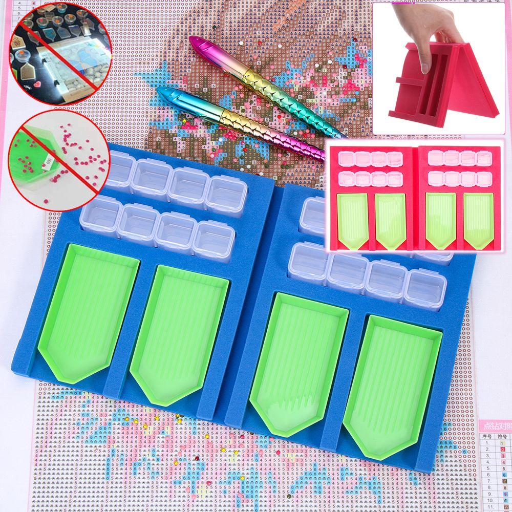 

Лоток для хранения глины, бисера, дрель, ручка, лоток для алмазной живописи, органайзер, наборы для алмазной живописи