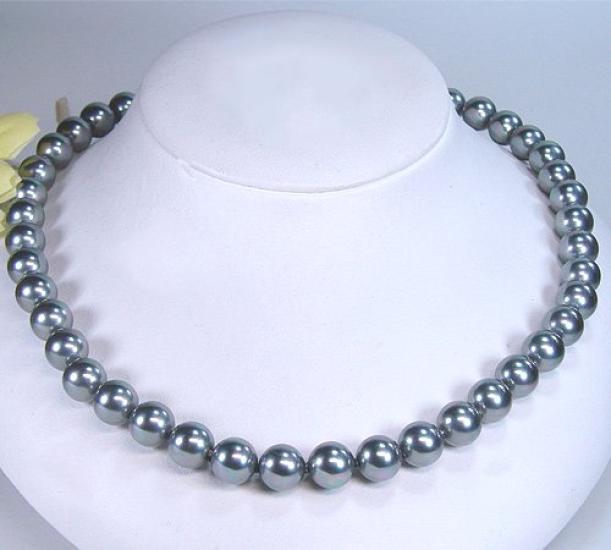 And My Jewelry Hanadama Shell Pearl Necklace Type In Wrapping [You Box] 9.0mm 43cm/9934/Gray <Made Japan> [Gift Included]