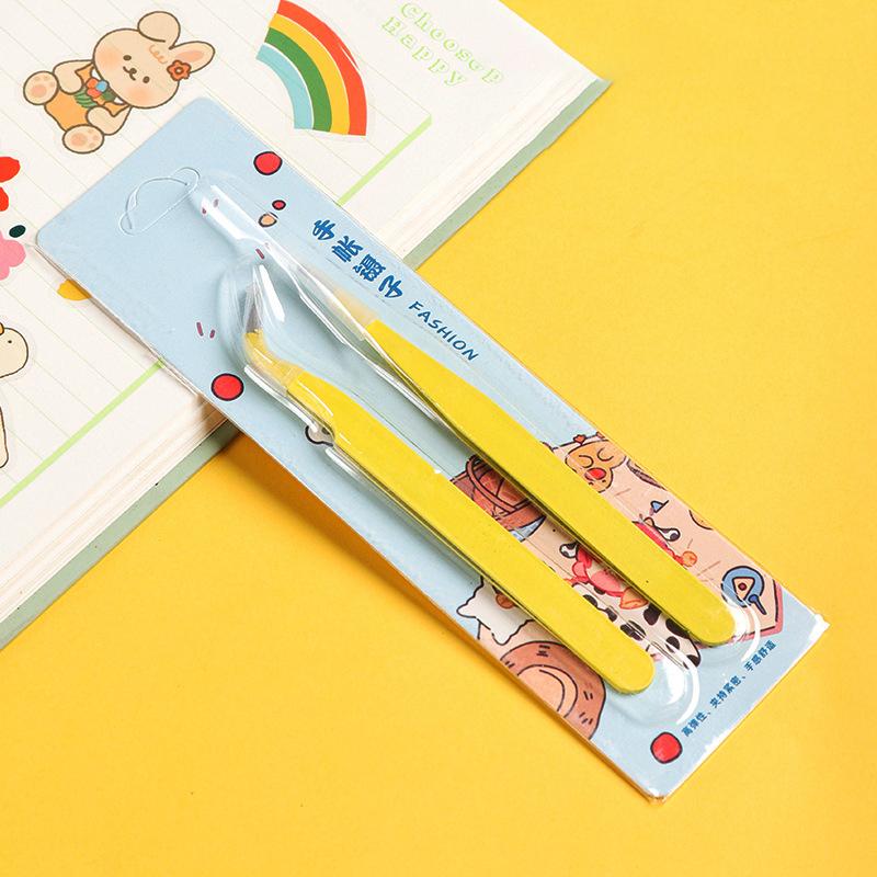 2Pcs/Set Anti-Static Elbow And Straight Stainless Steel Tweezers Cake Mold Sugarcraft Tool For Kitchen Bakeware Decoration