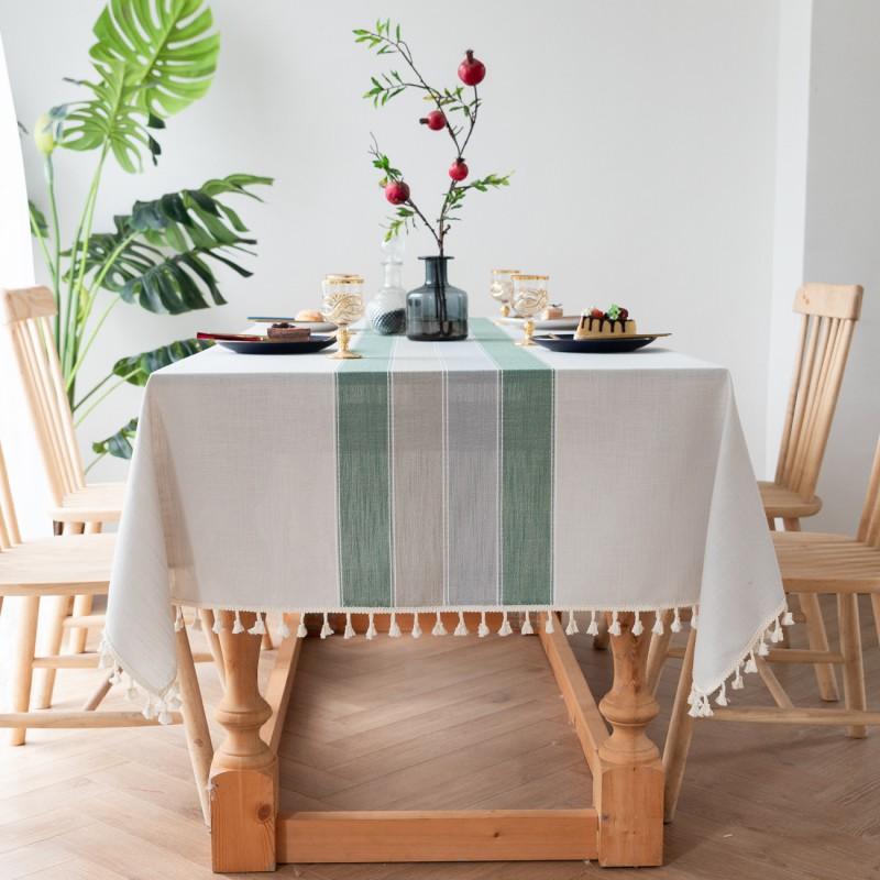 Waterproof Tablecloth With Tassels Christmas Party Decor Home Textile Table Cover Ins Style