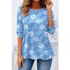 Women's T Shirt Print Floral Graphic Plants Stylish Classic Modern Long Sleeve Crew Neck Regular Tops