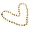 Golden Beads Gemstone Handmade 925 Sterling Silver Jewelry Necklace 20" KJ-1215