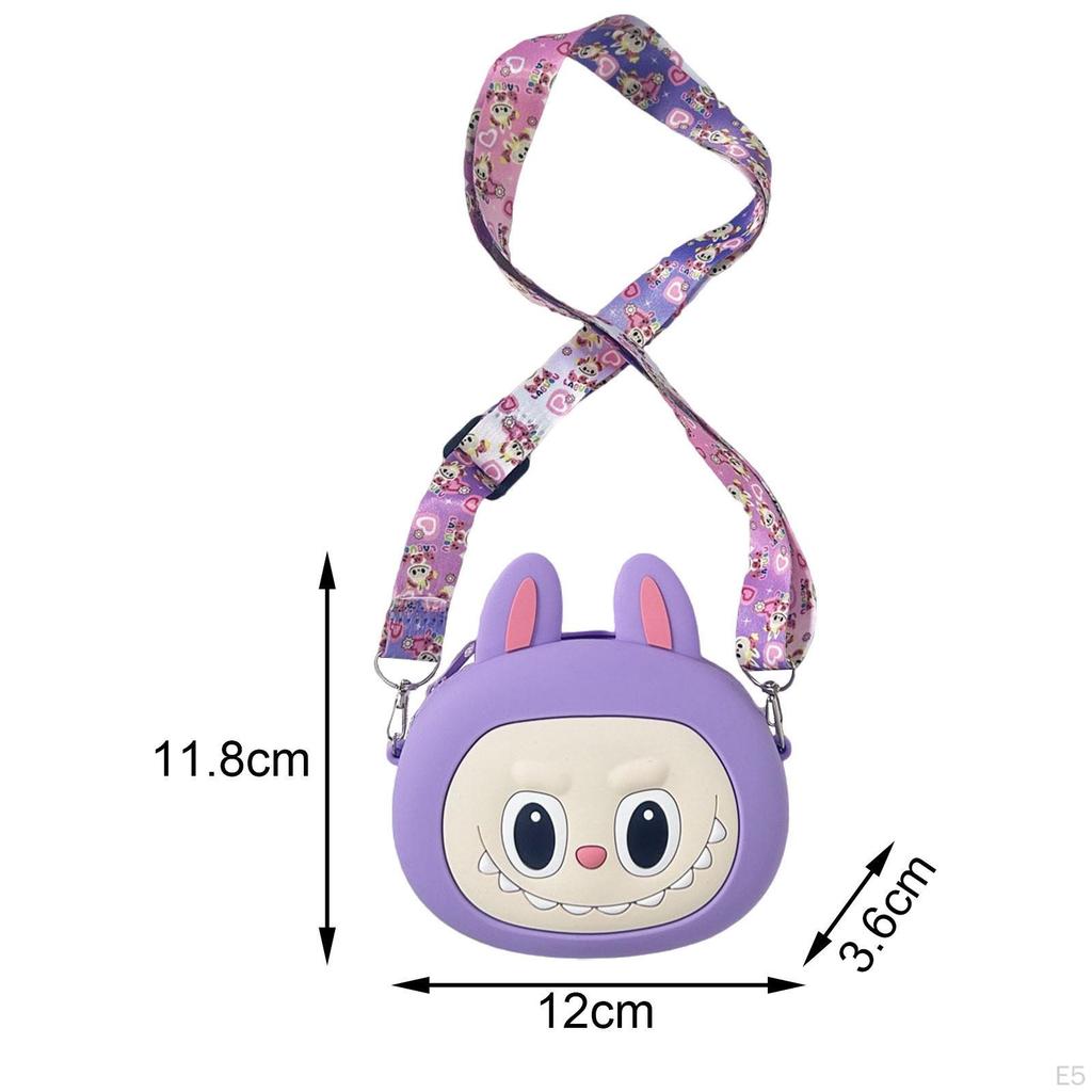 Kids Cute Small Purse Cool Silicone Bag for Everyday Wear Commuting Vacation Pink