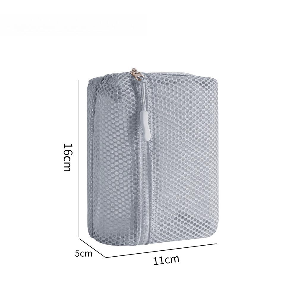 1-3pcs Casual Nylon Storage Pouch Transparent Mesh Mesh Pocket Cosmetic Bag with Zipper Swimming Mesh Packing Travel Storage Bag