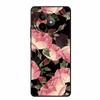 6,83" För Redmi K 80 K80 Ultra Fodral 3D Präglad Blomma Svart Silikon Mjuk Baksida Fodral För Redmi K 80 Ultra Stötsäker Fundas