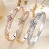 Korean Style Versatile and Fashionable Light Luxury Honeycomb Micro-paved Zircon Simple Bee Bracelet for Women