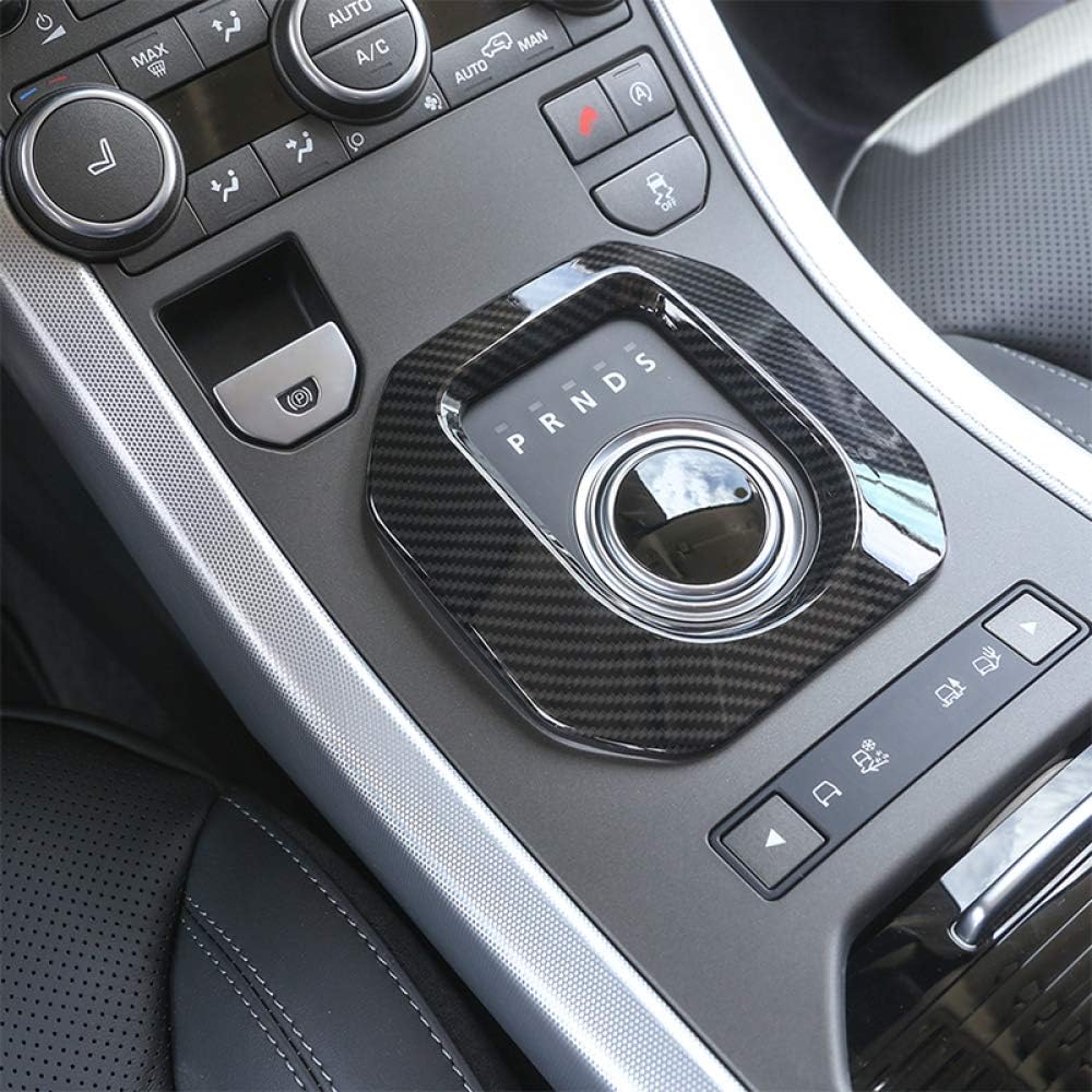 for Land Rover Range Rover Evoque 2012-2017, Carbon Fiber Style ABS Plastic Gear Shift Frame Cover Trim Car Accessories