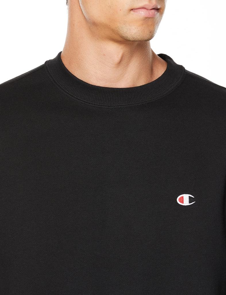 Long Round One Point Crew Neck S [Champion] Sweatshirt, Sleeve, Neck, Logo, Sweatshirt, C3-W005, Men's, Black,
