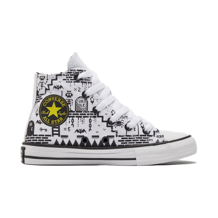 Converse Chuck Taylor All Star Full Print Durable High Top Kids Canvas Shoes Kids Sneakers Black White 670211C
