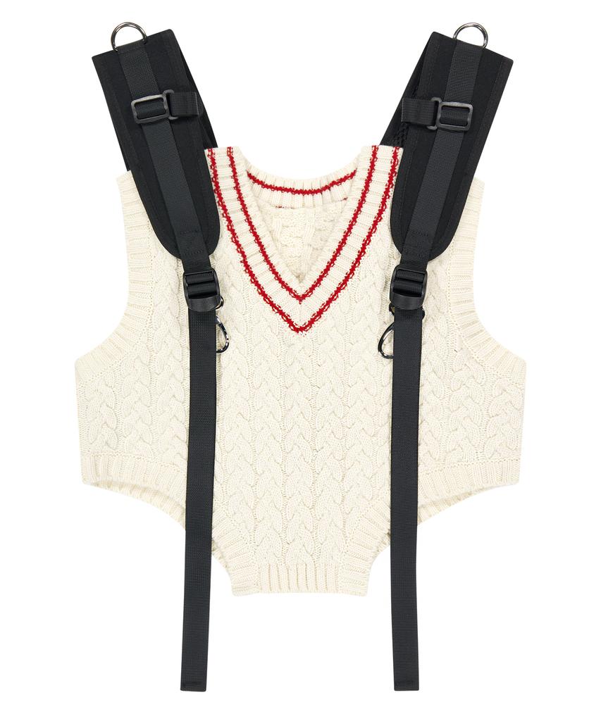 Cheonbolteu Backpack Strap Knit Vest