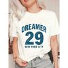 Oversized T Shirt Black Dreamer 29 New York City Print Casual Streetwear For Women