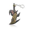 God of War Kratos Axe Game Keychain Metal Weapon Model Pendant Key Chain Car Motorcycle Jewelry Accessories Gift