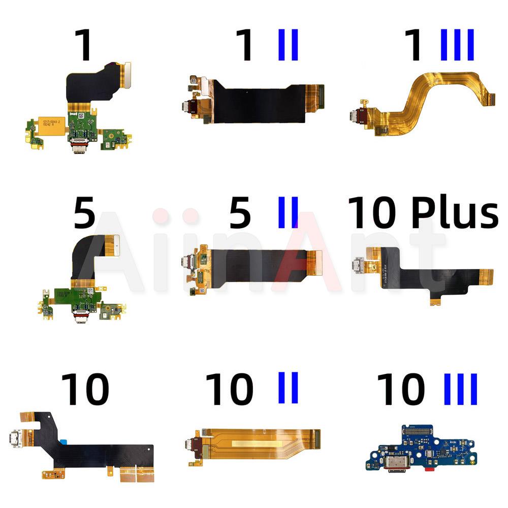 Dock Mic USB Charger Board Charging Connector Port Flex Cable For Sony Xperia 1 5 10 I II III 2 3 Plus Compact Premium