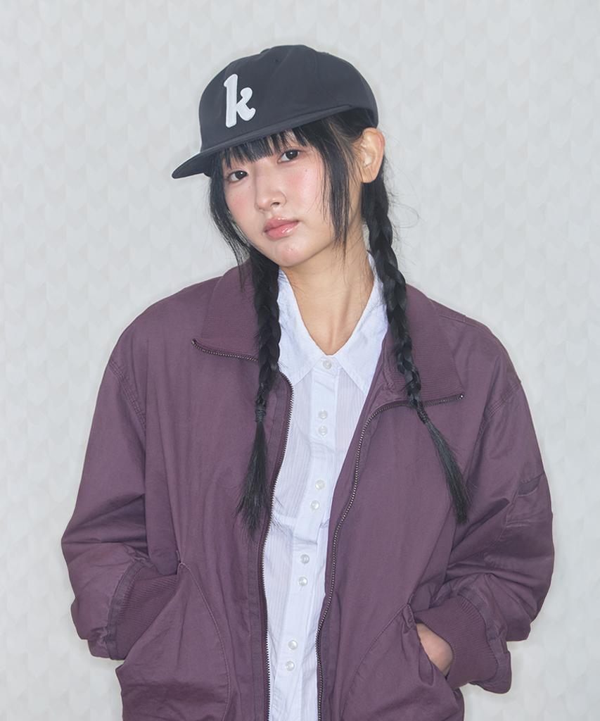 Kiibi K-Logo Applique Cap Black