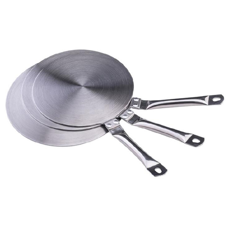 Heat Diffuser Stainless Steel Induction Adapter Plate with Removable Handle