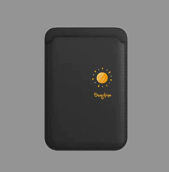 Sunflower MagSafe Leather Card Holder & Compatible iPhone Case