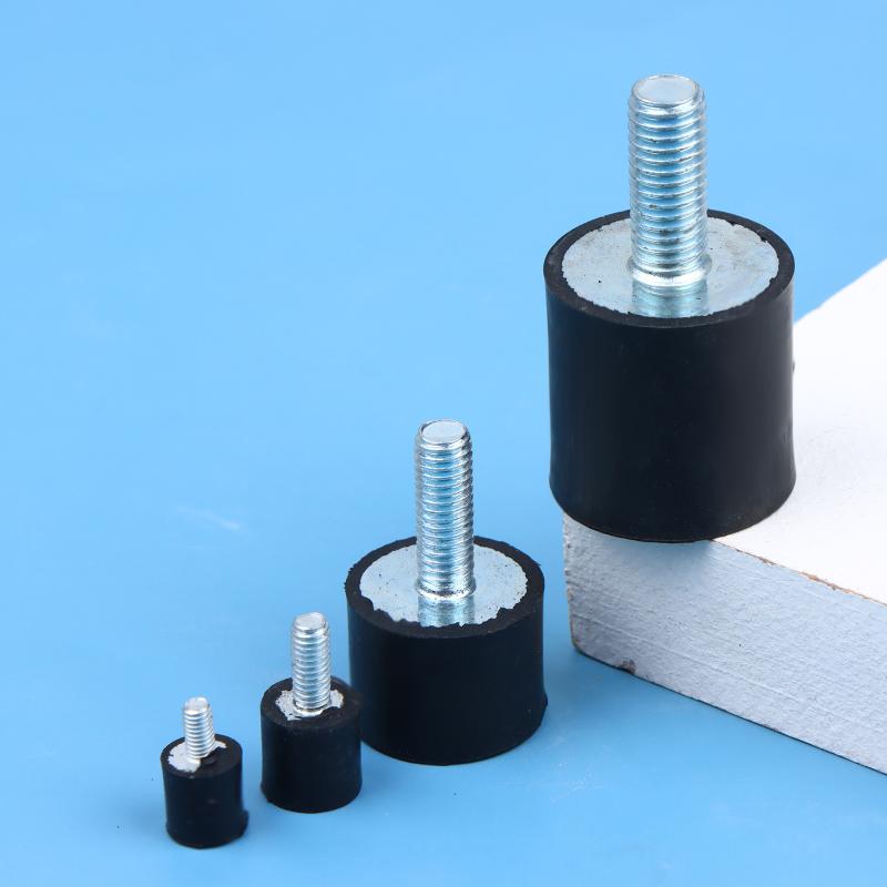 M3-M8 Rubber Shock Absorbers 4Pcs Dual Thread Anti Vibration Dampers for HVAC Compressor Machinery Applications