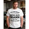Men's T-Shirt Black German Text Legend Bad Old for Man Graphic Print Streetwear Casual Outfit Urban Style Graffiti Background Fashion Statement Top,