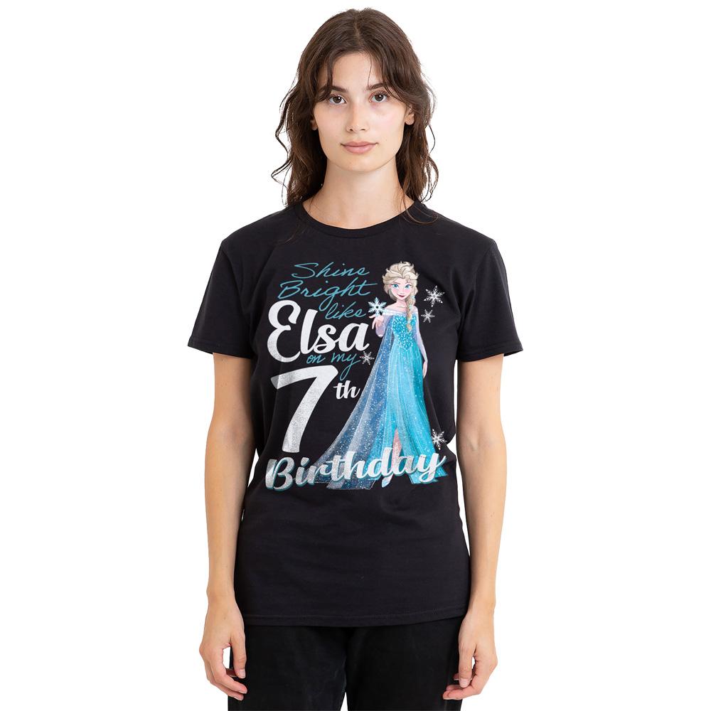 Frozen Unisex Adult Bright Like Elsa 7th Birthday T-Shirt