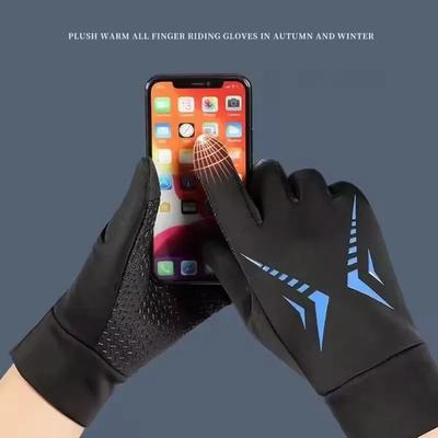 Autumn Winter Warm Cycling Gloves Waterproof Thermal Touch Screen Riding Cycling Skiing Non-slip Winter Bike Gloves Men Women