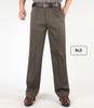 Men’s High Waist Cotton Pleated Loose-Fit Pants for Spring & Autumn