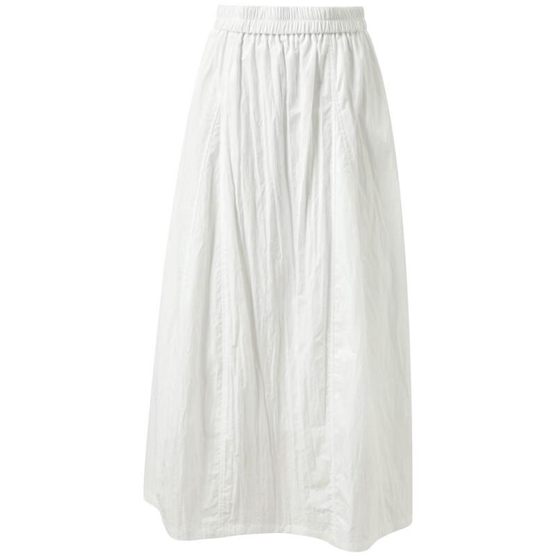 Sancai Anti-See-Through High-Waist A-Line Midi Skirt