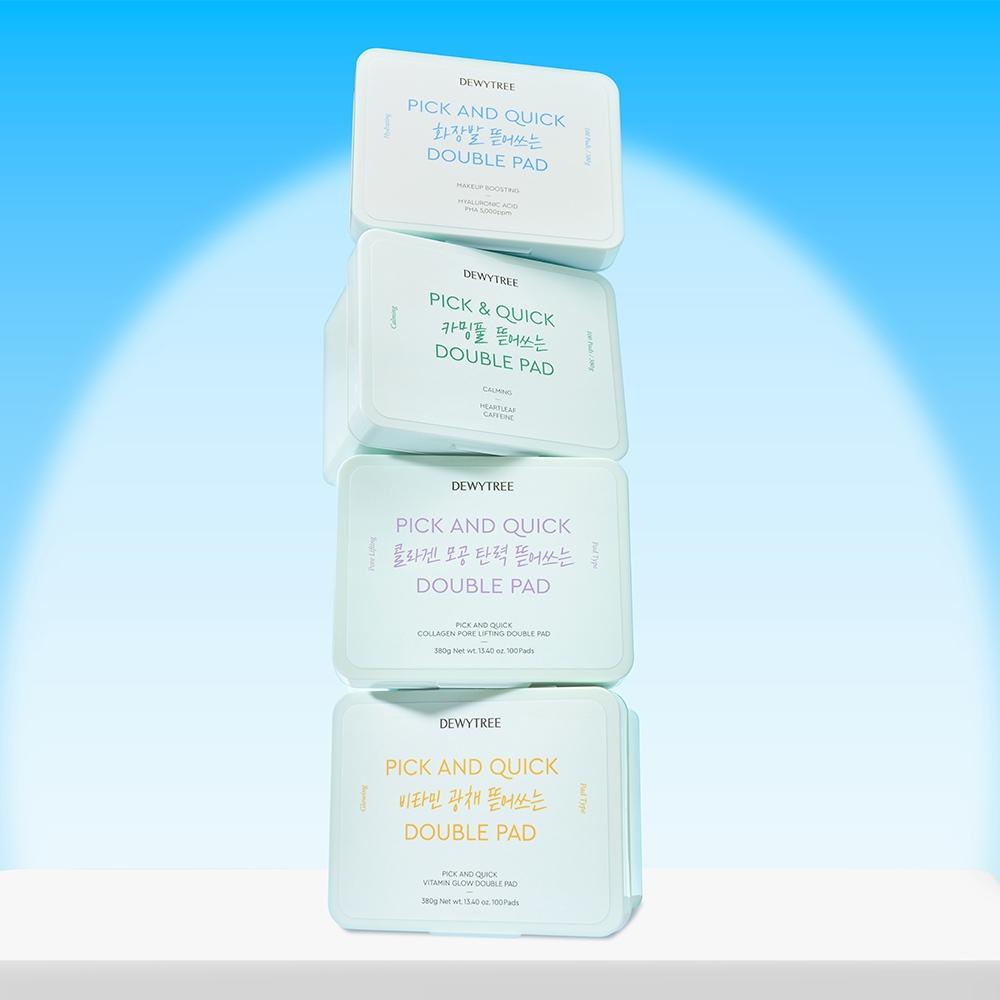 Dewey Tree [large Capacity] Dewey Tree Pick   Quick Rip Off Double Pads  100 Sheets  Makeup Feet Calming Pool Pore Elasticity Vita Radiance 