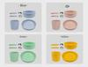 Nordic Silicone Kids Tableware Set: 5-Piece Includes Plate, Bowl, Fork, and Spoon